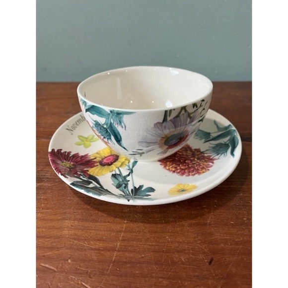Spode Dining Vintage Spode Flower Of The Month Jumbo Cup And Saucer Nib Exc Cdn Poshmark